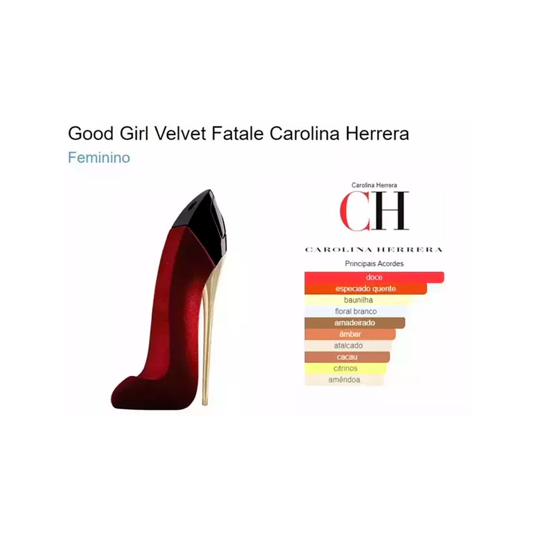 Beauty Brand Collection G-002- Ref. Olfativa: Good Girl Velvet Fatale - Carolina Herrera - 80ml